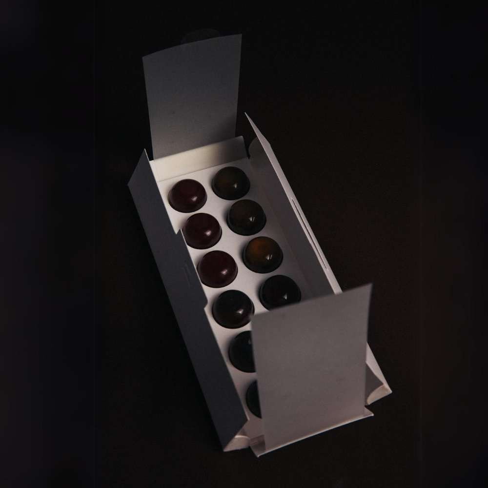Caja de 12 bombones con cacao de origen Peru