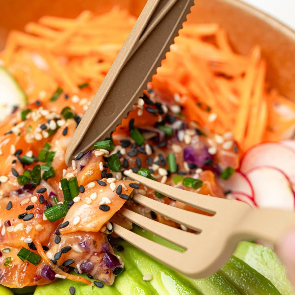 Carton de 160 kits de couverts 3 en 1 pour hôtels