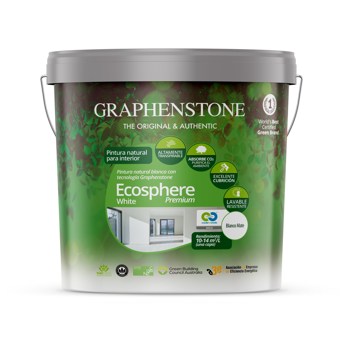 Pintura Ecológica INTERIOR Base Cal ECOSPHERE Blanco 4L