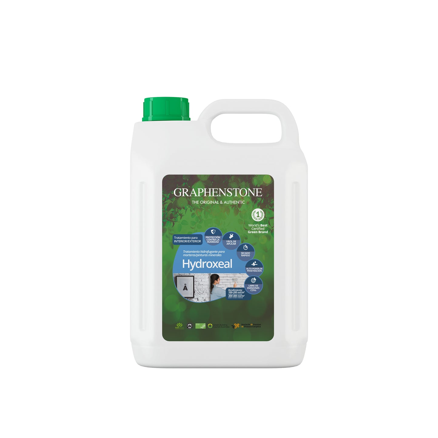 Hydroxeal Tratamento repelente de água incolor para interiores/exteriores 5L