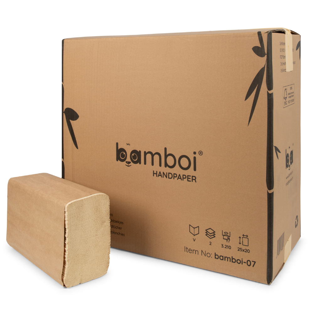 Paquete 214 toallitas 100 % bambú, 2 capas, V plegado ecológicas