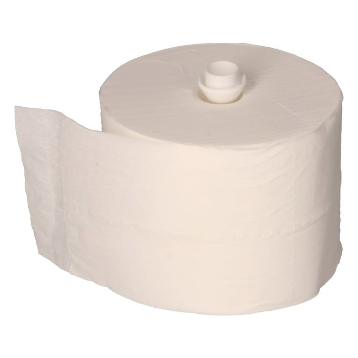 GREENSOURCE | Papel higiénico industrial sistema compac liso blanco, 100 m, celulosa virgen, 2 capas