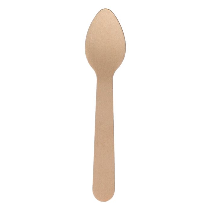 Cucharilla de madera embolsada individualmente - 11 cm