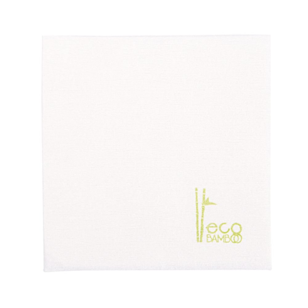 Paquete 100 servilletas blancas 25x25 cm ECO Bamboo para hoteles