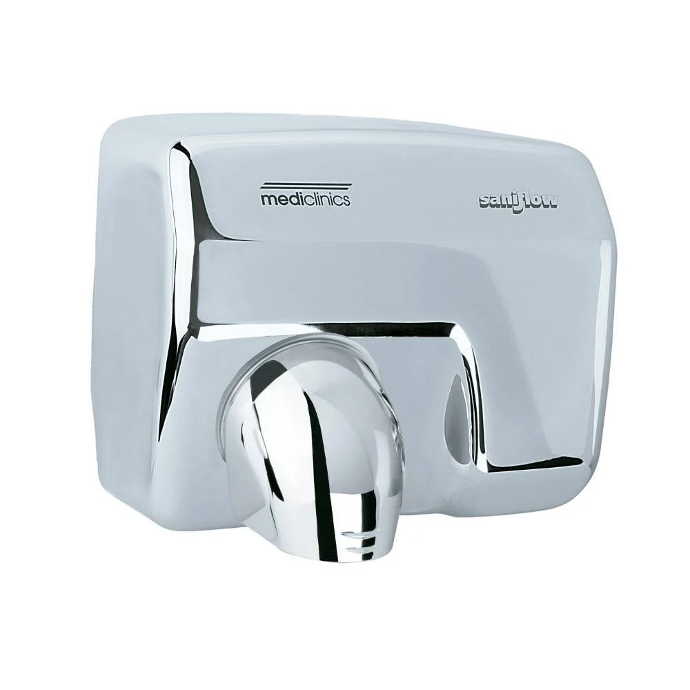 Secador de mãos ótico Saniflow, aço polido, para hotéis