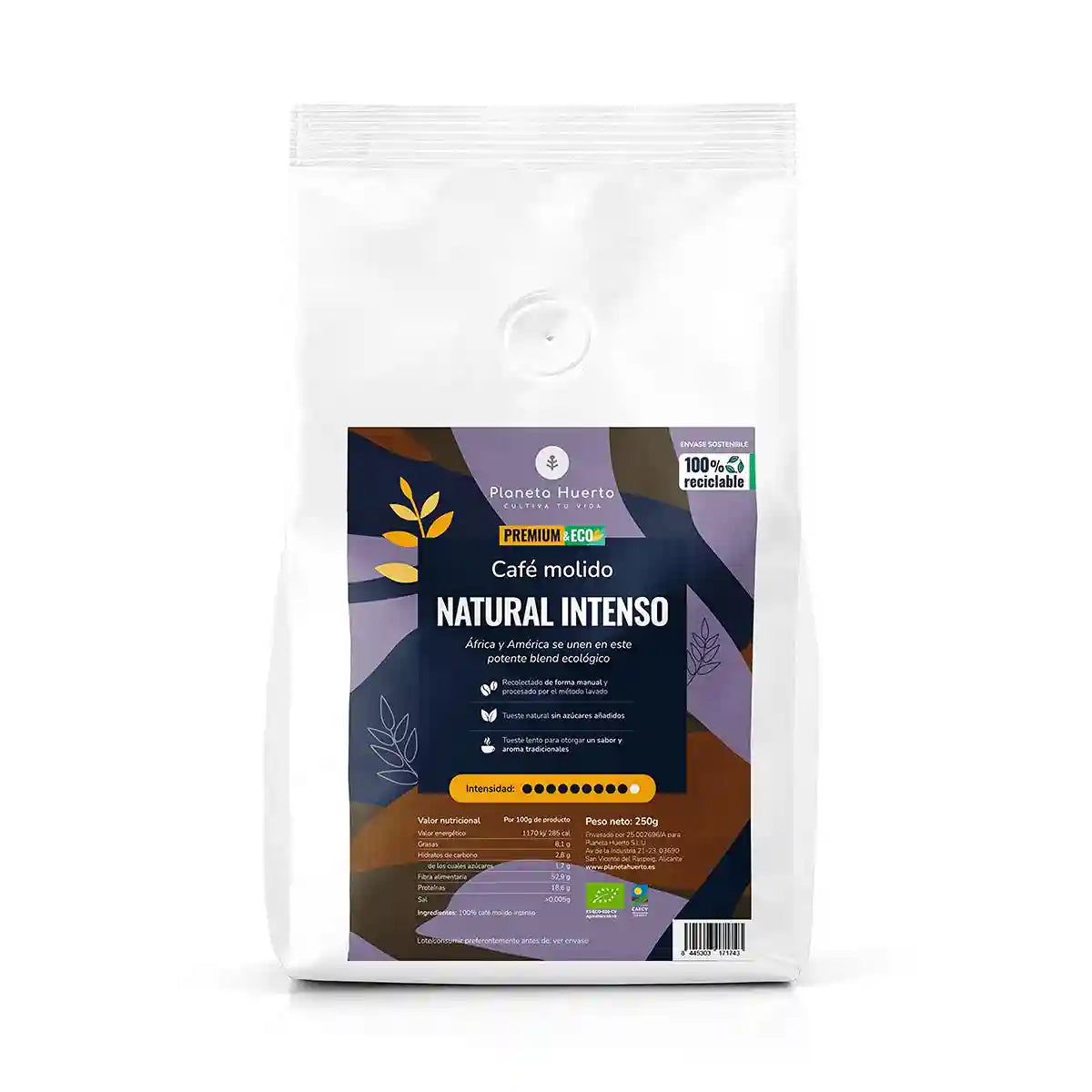 Café molido Eco natural intenso 250 g para hoteles