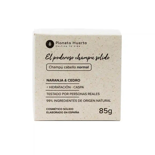 Champú sólido cabello normal Naranja y Cedro 85 gr para hoteles