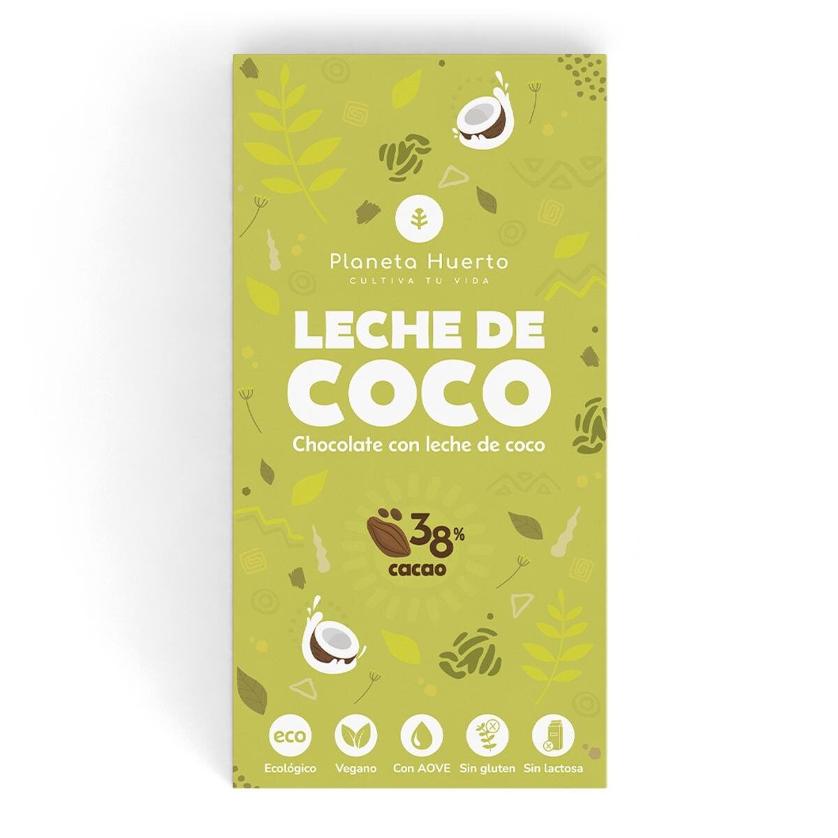 Tableta chocolate con leche de coco vegano 38% ECO 70 gr