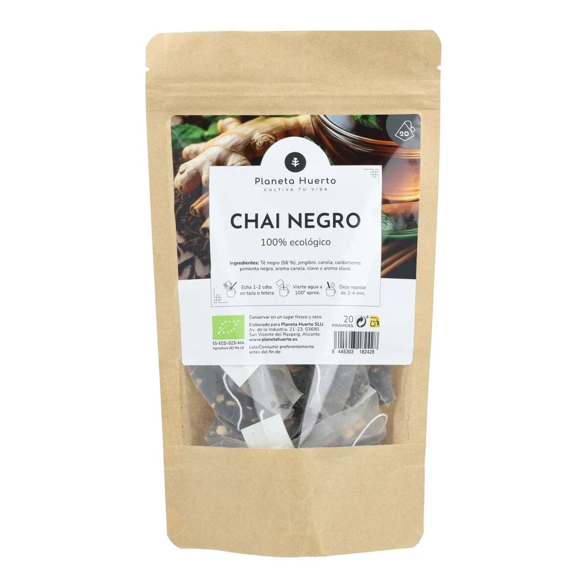 Té Negro Chai tea ECO 20 pirámides