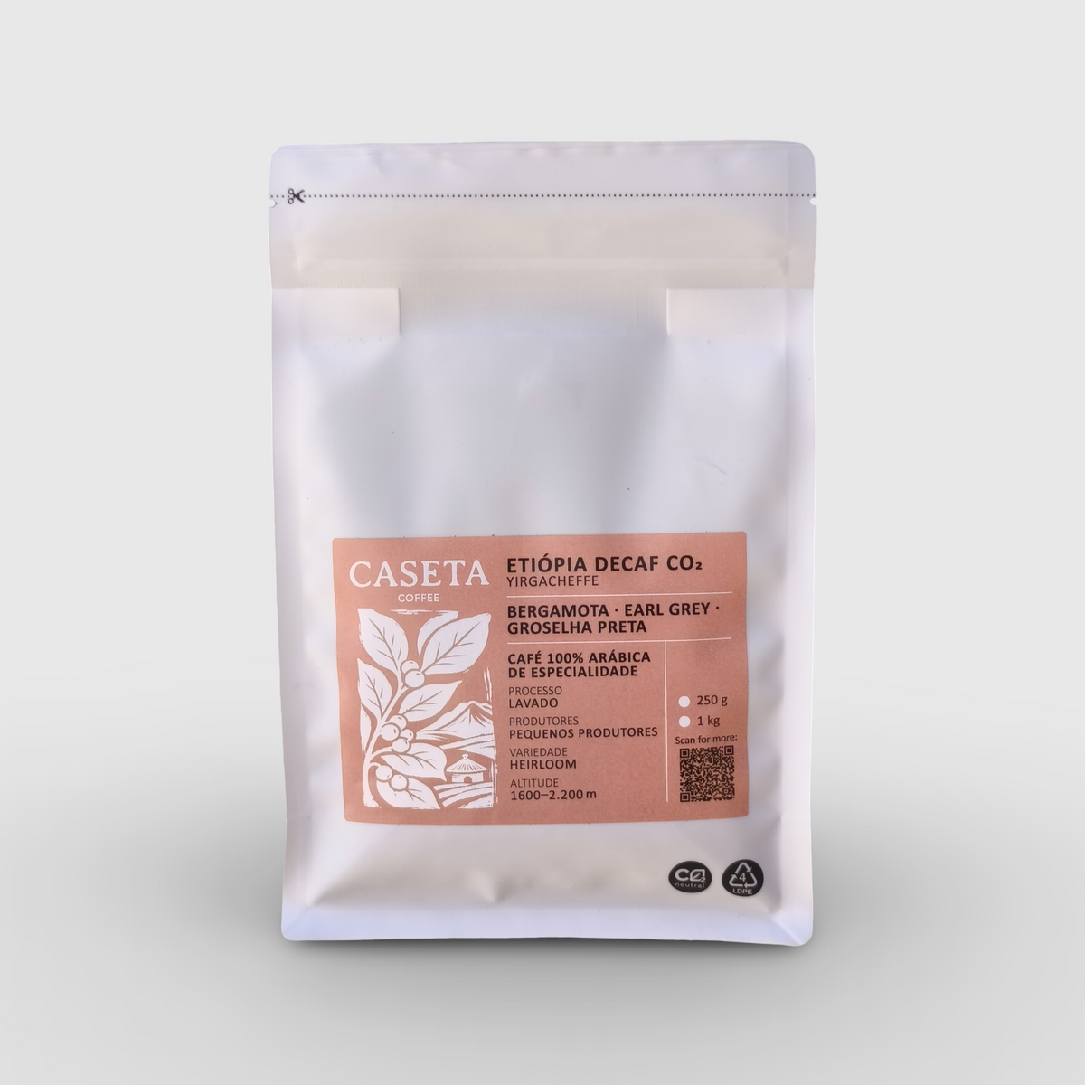 Café de especialidade Caseta – Etiópia Yirgacheffe Descafeinado – imagem 1