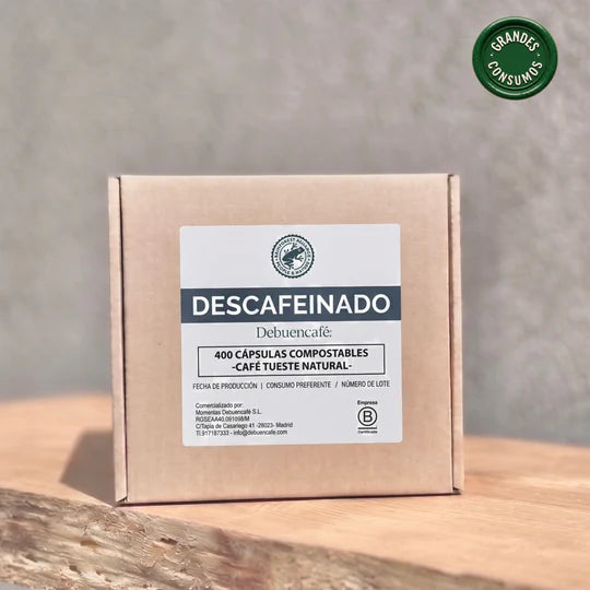 Cápsulas compostables café descafeinado ( 400 cápsulas)