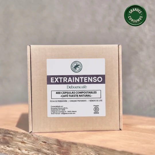 Cápsulas compostáveis ​​de café extra intenso (50 cápsulas)