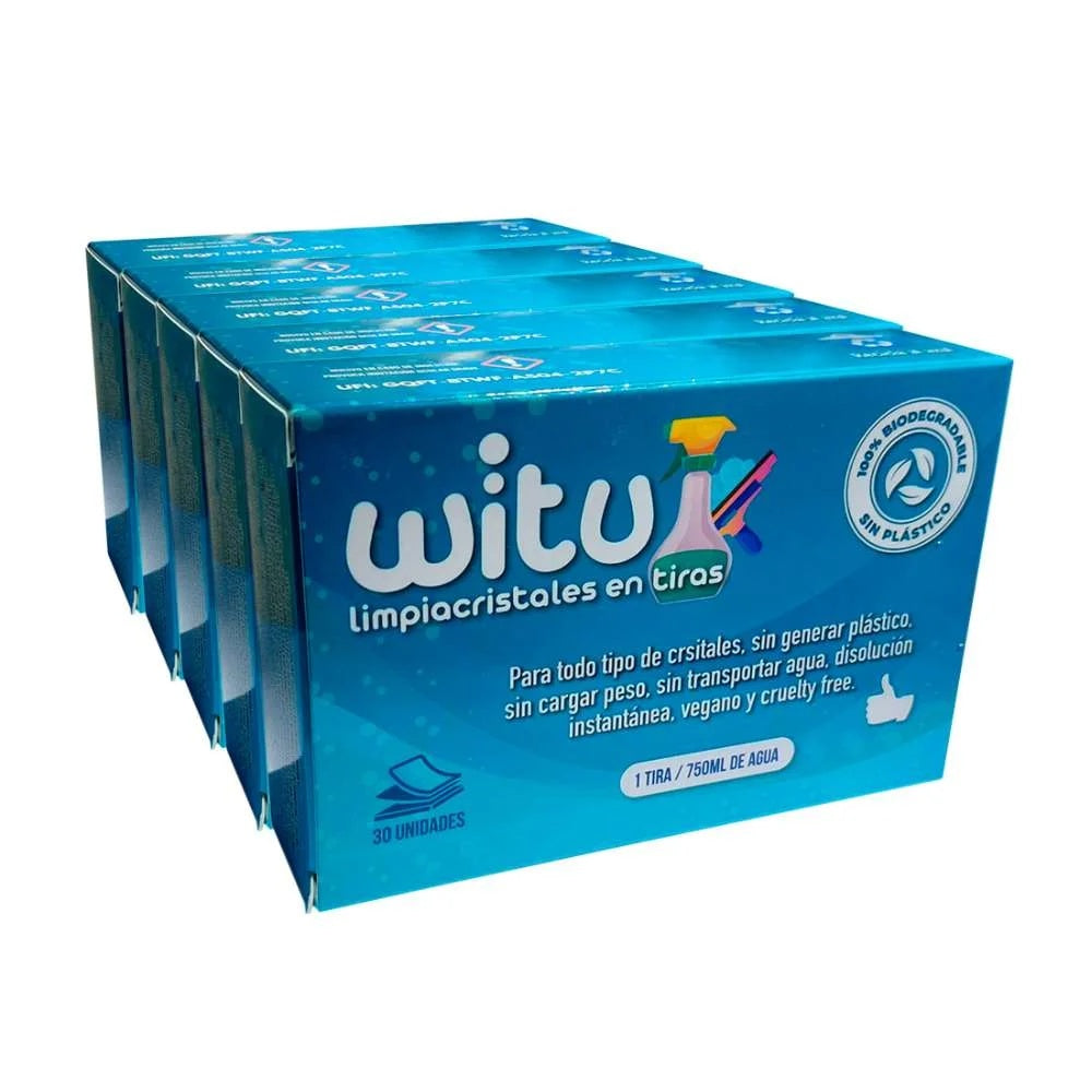 Nettoyant vitres biodégradable Eco Pack pour hôtels, lot de 5 x 30 unités