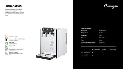 Aquabar 80 Osmosis inversa. Dispensador de agua para hoteles
