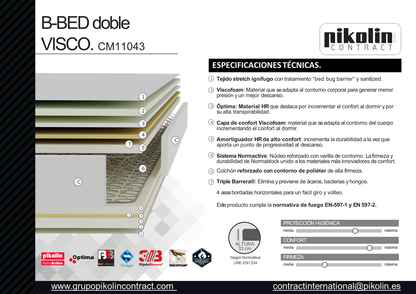Colchón para hoteles 33cm - B-Bed