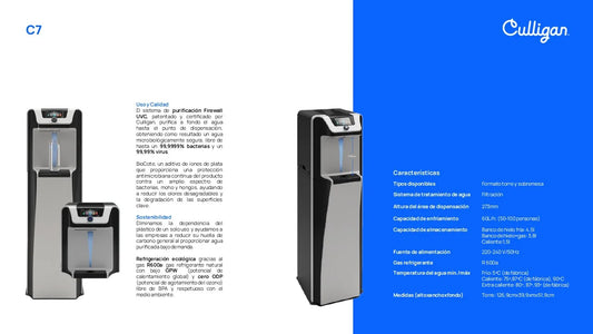 Distributeur d'eau à gaz C7 pour hôtels