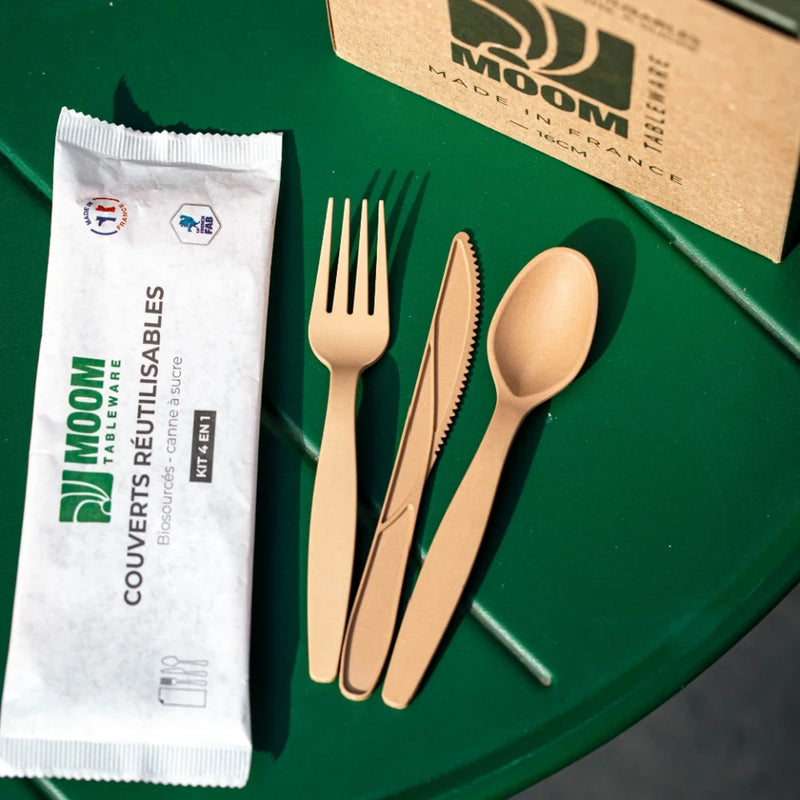 Carton de 160 kits de couverts 4 en 1 pour hôtels