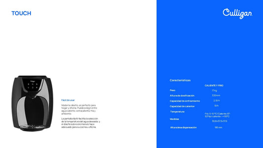 Distributeur d'eau tactile pour hôtels