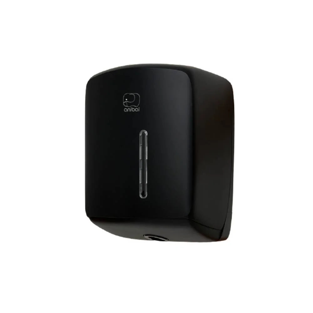 Dispensador de secador de mãos preto reciclado – Aníbal para hotéis