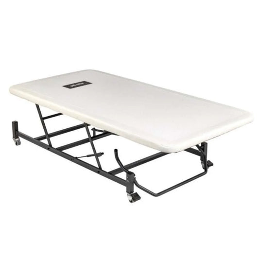 Elevador divanlín manual con rueda y frenos para hoteles