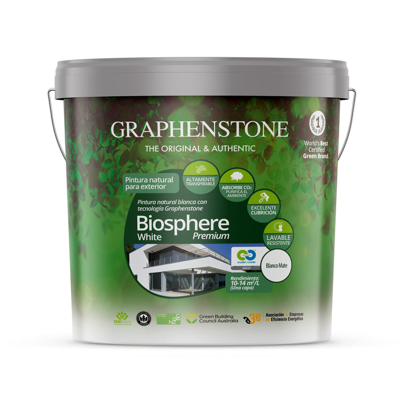BIOSPHERE Blanc 4L Peinture extérieure écologique à base de chaux