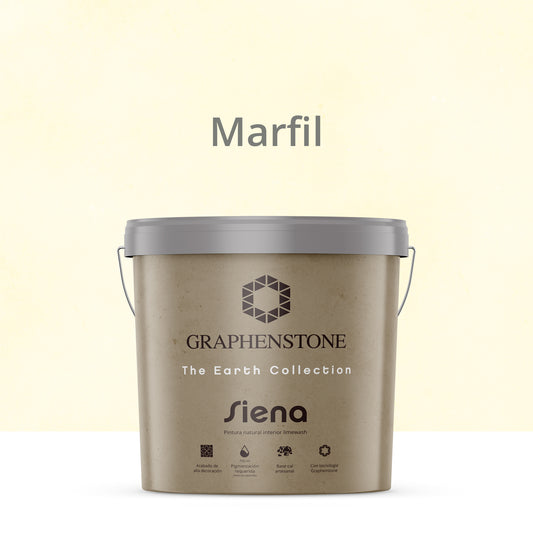 Tinta ecológica para interiores, efeito cal, base de cal, cor siena/marfim, 15L