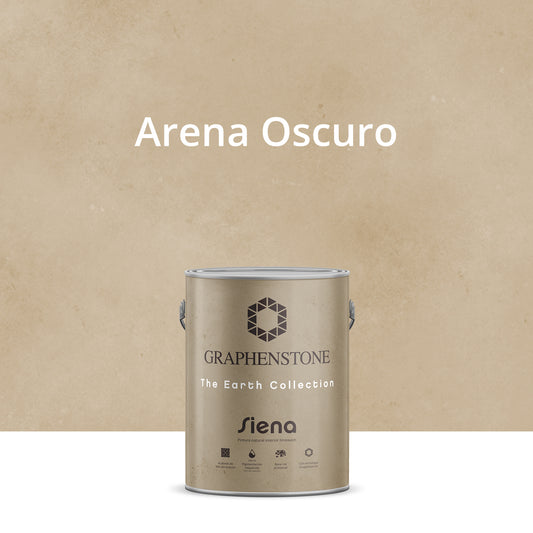 Tinta ecológica para interiores, efeito cal, base de cal, cor siena, areia escura, 4 litros