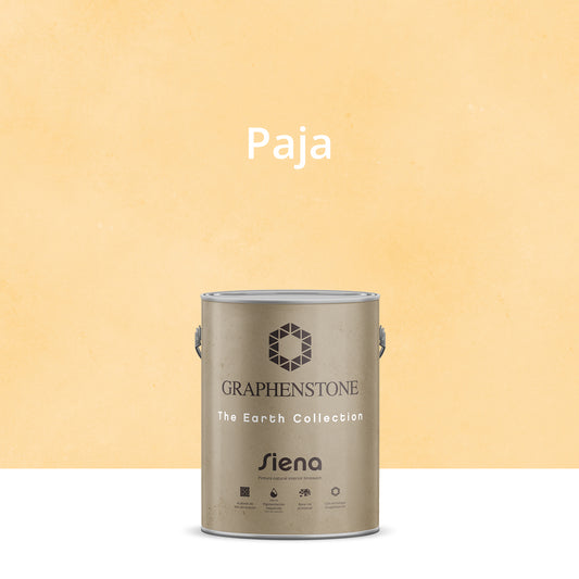 Tinta ecológica para interiores, efeito cal, base de cal, cor siena, palha, 4 litros