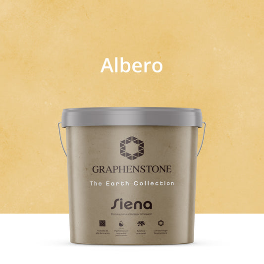Pintura Ecológica INTERIOR Efecto LIMEWASH Base Cal SIENA Color ALBERO 15L