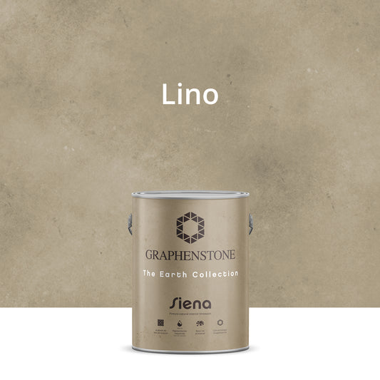 Tinta ecológica para interiores, efeito cal, base Siena Lime, cor linho, 4 litros
