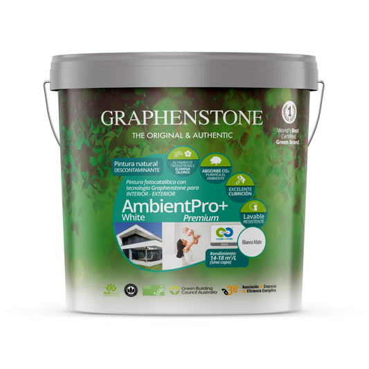 Tinta fotocatalítica ecológica INT/EXT à base de cálcio AMBIENT PRO+ Branca 4L