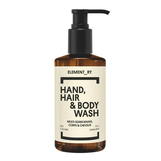 Gel misto para mãos, cabelo e corpo Element_ry 300ml para hotéis - Bomba