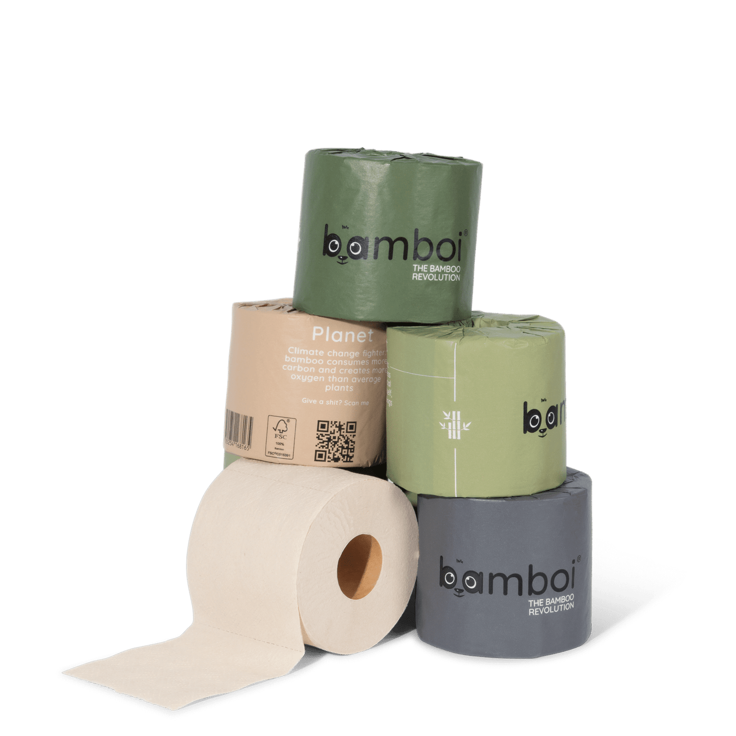 Paquete 48 rollos Bamboi® MAXI 380, 100 % bambú, 3 capas, ecológicos