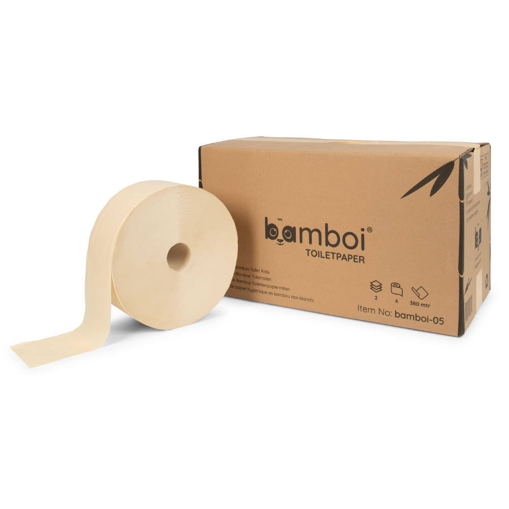 Rollo Bamboi® JUMBO 380, 100 % bambú, 2 capas, ecológico