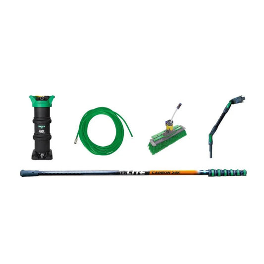 Kit limpieza profesional HydroPower Ultra LC + Mango nLite Carbon 24K (8,6 m) para hoteles