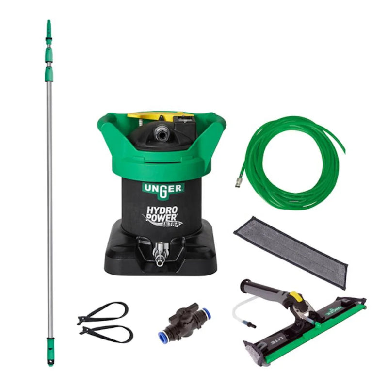 Kit de limpeza profissional HydroPower Ultra S + PowerPad + cabo OptiLoc de 6 m para hotéis
