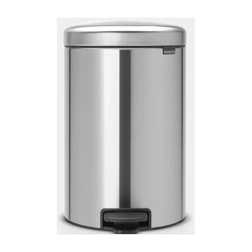 NewIcon Papelera de pedal 20 L en acero mate para hoteles