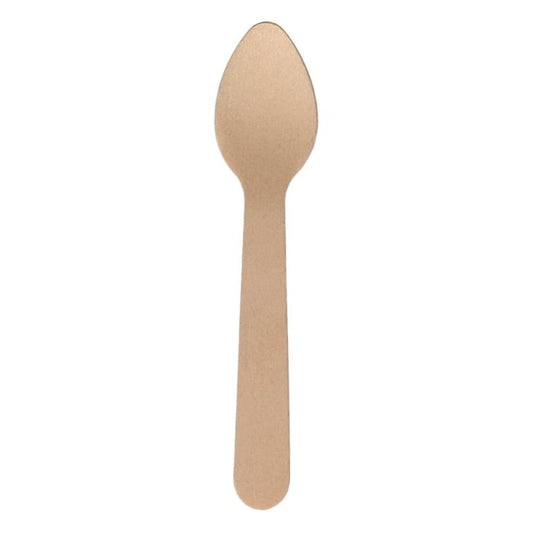 Cucharilla de madera embolsada individualmente - 11 cm
