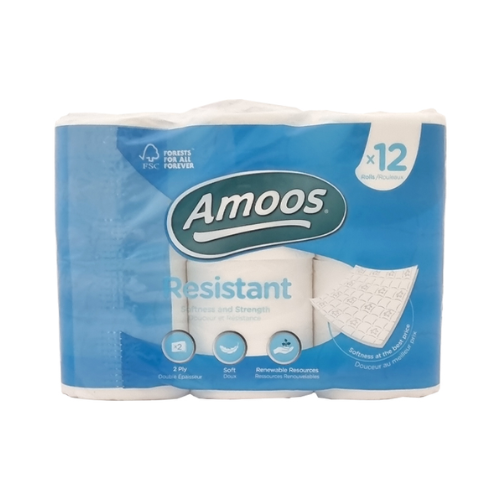 Petit papier toilette standard double épaisseur 108 feuilles Amoos pour hôtels