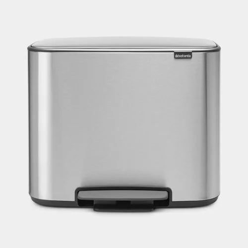 Papelera pedal BO 11+23 L acero mate antihuellas para hoteles