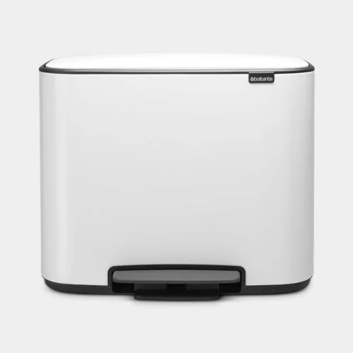 Papelera pedal BO 11+23 L blanca para hoteles