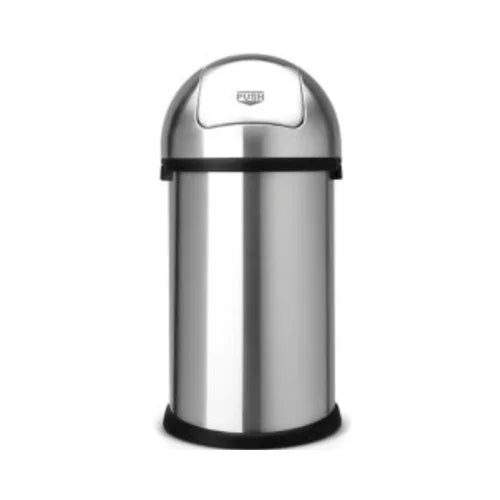 Papelera push bin 60 L de acero mate para hoteles