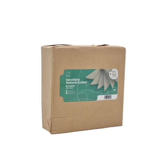 Paquete 100 servilletas naturales 1 capa 33x33 cm para hoteles