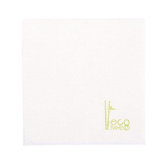 Paquete 50 servilletas blancas 40x40 cm ECO Bamboo para hoteles