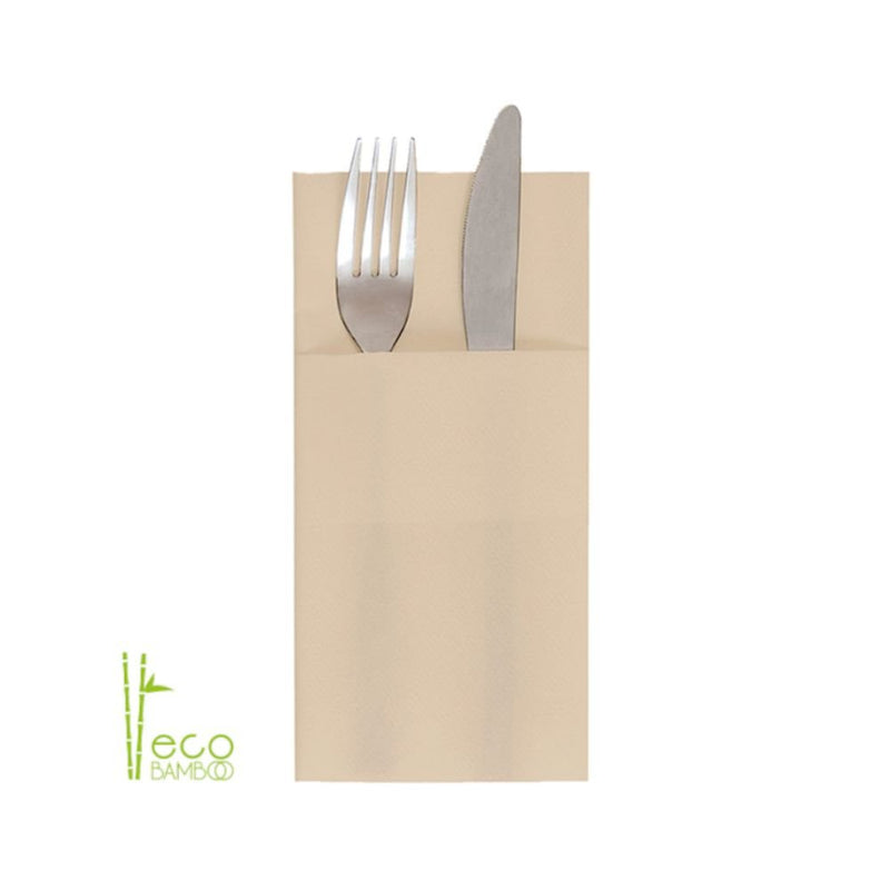 Lot de 50 serviettes kangourou 40x40 cm en bambou écologique pour hôtels
