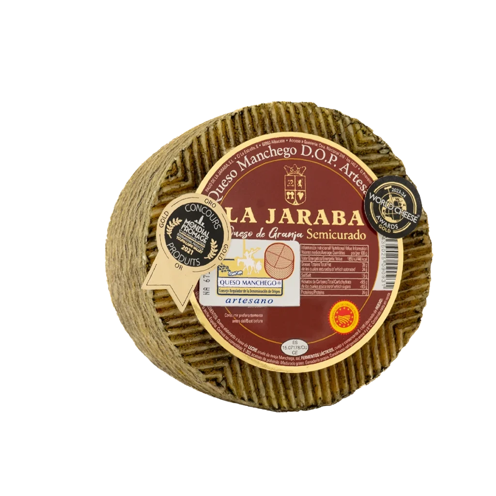 Queso D.O Manchego Semicurado Artesano de Granja La Jaraba 3kgs aprox