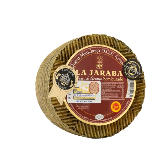 Queso D.O Manchego Semicurado Artesano de Granja La Jaraba 3kgs aprox