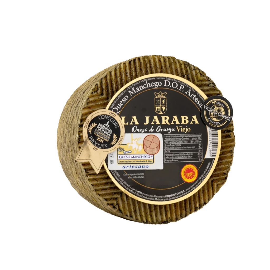 Queso D.O Manchego Viejo Artesano de Granja La Jaraba 3kgs aprox