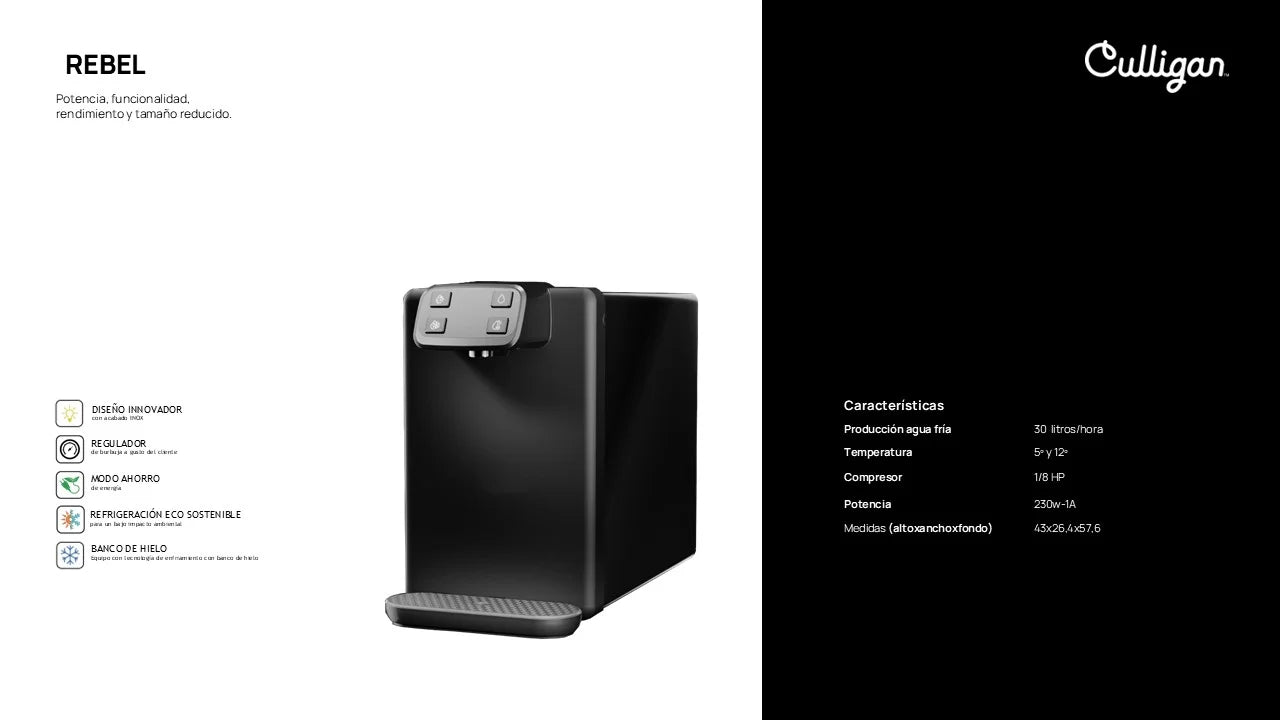 Rebel 30 Dispensador de agua para hoteles