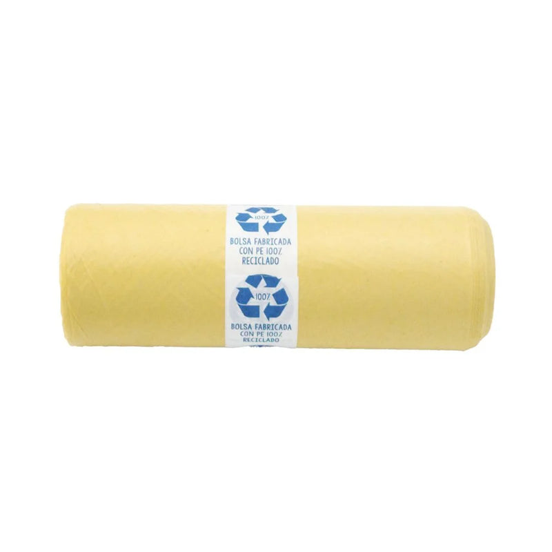 Rouleau de 10 sacs poubelles jaunes recyclés 90 x 115 cm, capacité 154 L, pour hôtels